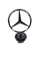 Mercedes-Benz Stern Emblem für C-/E-/CLK-/S-Klasse, A2108800186 in Chrom mit blauem Sockel