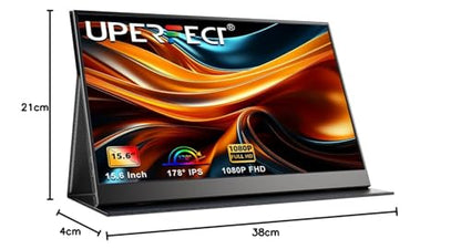 UPERFECT 15.6" 1920x1080 IPS Tragbarer Monitor - Weiss