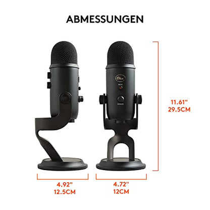 Blue Microphones Yeti Professionelles USB-Mikrofon - Schwarz