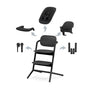 CYBEX Gold LEMO Hochstuhl 4in1-Set mitwachsend - Stunning Black. Sicherer Sitz für Babys & Erwachsene.