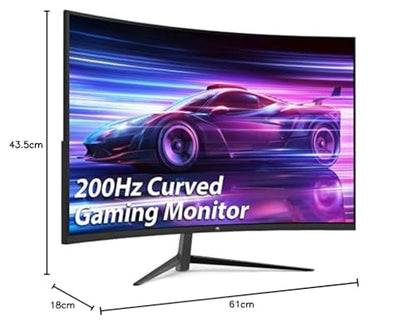 Z-Edge 27 Zoll Curved Gaming Monitor 200Hz 1ms - Schwarz
