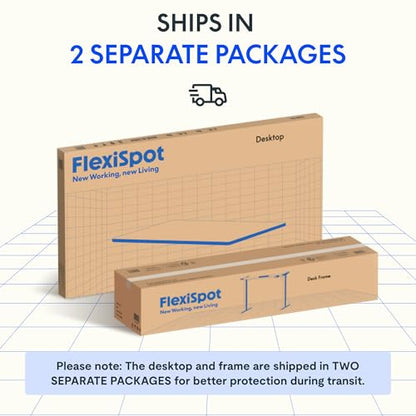 FLEXISPOT Höhenverstellbarer Schreibtisch 160x80cm - Einteilig Ahorn/Weiss