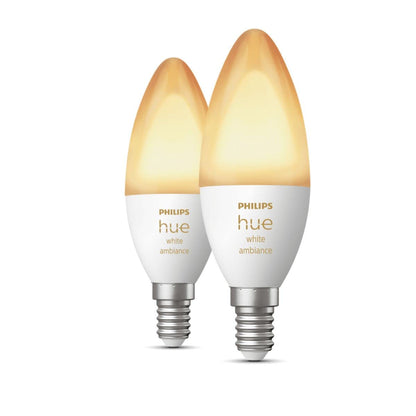 Philips Hue White Ambiance E14 LED Kerze, dimmbar, Doppelpack