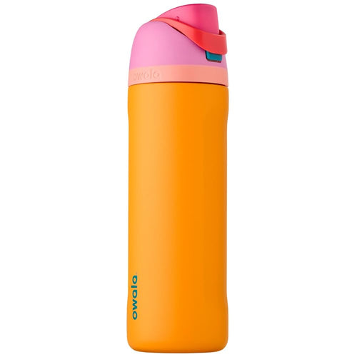 Owala FreeSip Trinkflasche Edelstahl isoliert mit Strohhalm, 710 ml – Deckel mit Trageschlaufe