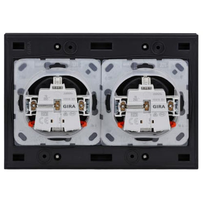 Gira TX 44 Doppel-Steckdose & Abdeckrahmen - Anthrazit