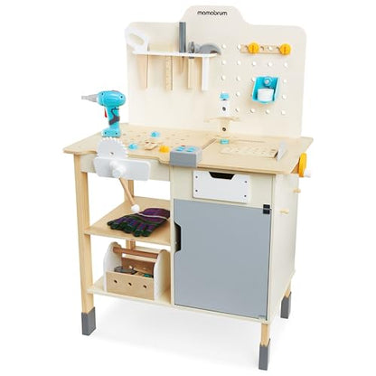 mamabrum Grosse Holzwerkstatt XXL - Kinder Holzwerkbank