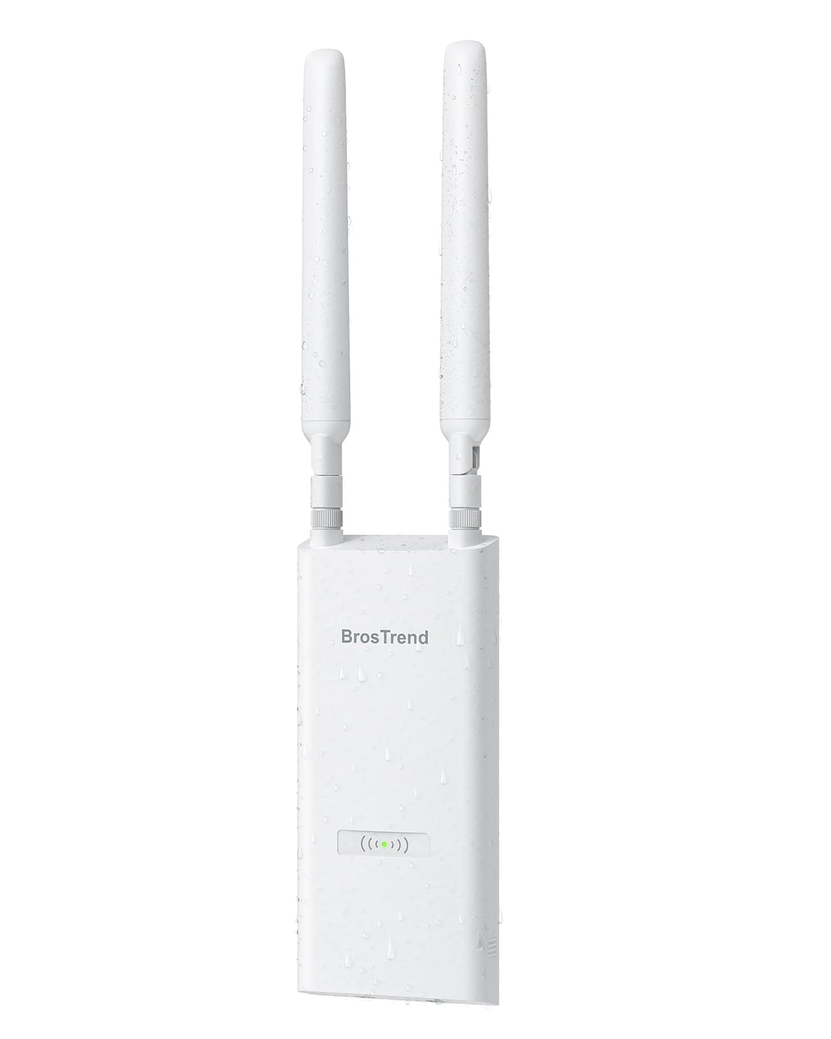 BrosTrend AC1200 Outdoor WLAN AP DualBand Gigabit IP65 PoE. Weißes, kompaktes Gehäuse für wetterfestes DualBand Gigabit WLAN per PoE.