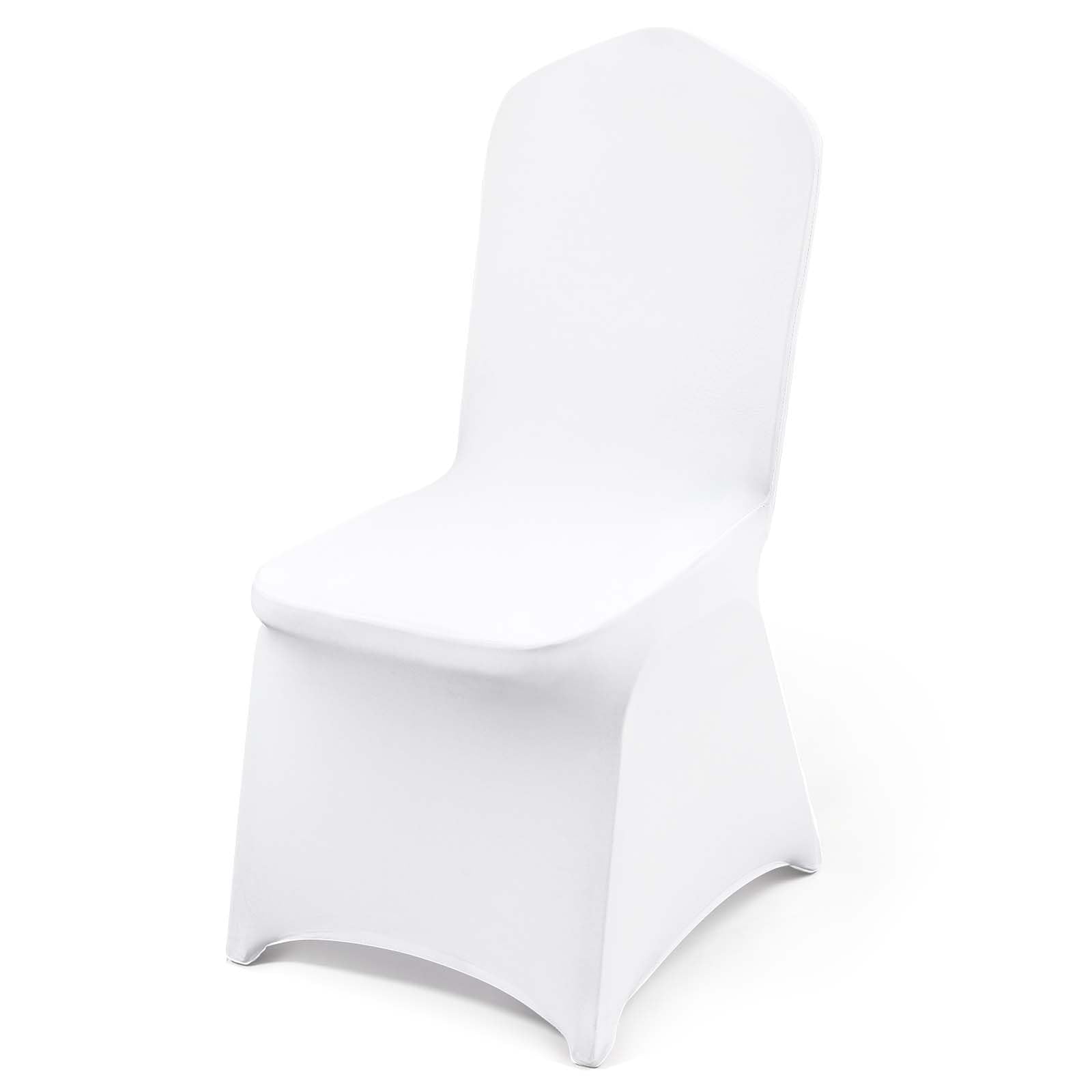 VEVOR Stuhlhussen Weiss – für Schalenstühle 50 Stk. Stretch: Weiße, dehnbare Stoffhussen zum Schutz und zur Dekoration von Schalenstühlen.