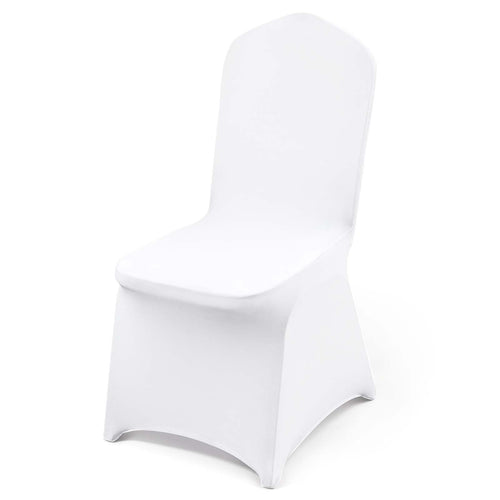 VEVOR Stuhlhussen Weiss – für Schalenstühle 50 Stk. Stretch: Weiße, dehnbare Stoffhussen zum Schutz und zur Dekoration von Schalenstühlen.