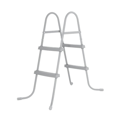 Bestway Flowclear Poolleiter 84 cm für Aufstellpools, grau, 58430 mit Metallrahmen und Stufen