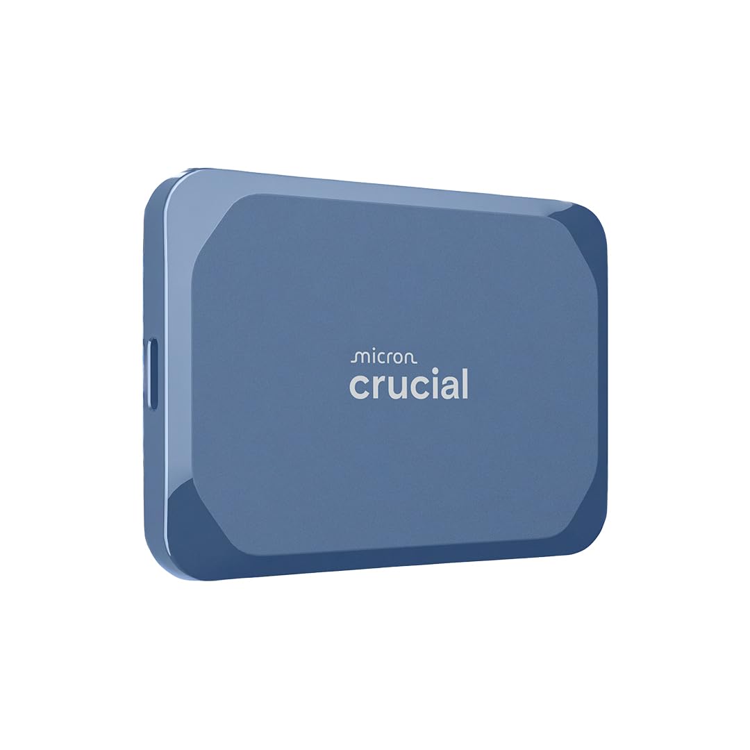 Crucial X10 6TB Portable SSD, USB-C 3.2 Gen2, IP65, blau matt – externes Laufwerk zur Datenspeicherung