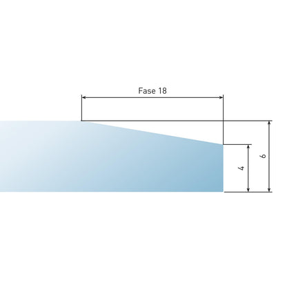 raik Glasplatte Bodenplatte Funkenschutz – 120x130 cm Facette Zunge
