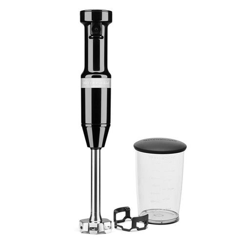 KitchenAid Stabmixer Classic, Onyx schwarz, Modell 5KHBV53EOB: Langer Stabmixer in Onyx schwarz. Püriert, mixt und zerkleinert Zutaten direkt im Gefäß.