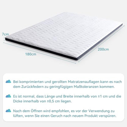 Amazon Basics Comfort Memoryschaum Matratzenauflage - Plüsch 180x200cm