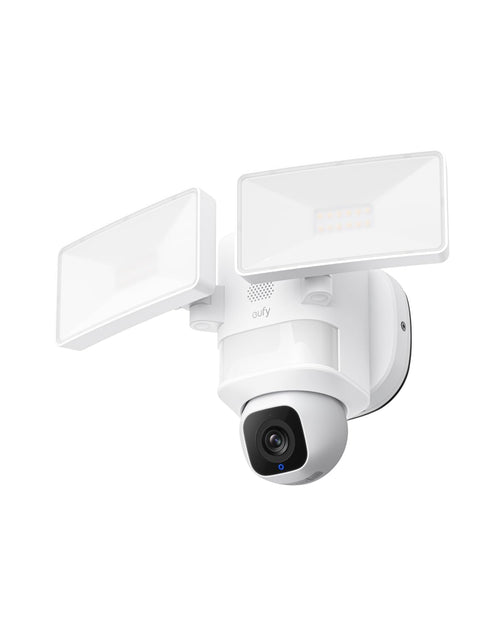 eufy Flutlichtkamera E30 Aussen-Sicherheitskamera - 360° 2K: Weiße Flutlichtkamera für 360° 2K Aussen-Sicherheit.