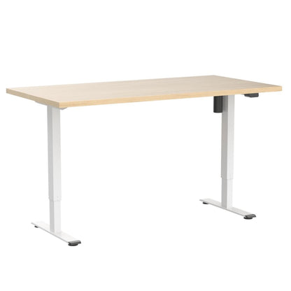 FLEXISPOT Höhenverstellbarer Schreibtisch 160x80cm - Einteilig Ahorn/Weiss