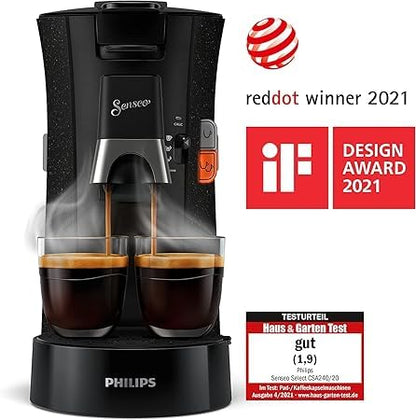 Philips Senseo Select ECO Padmaschine - Schwarz/gefleckt (CSA240/20)