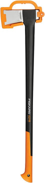 Fiskars X27–XXL Spaltaxt (1015644), 96 cm, schwarz-orange. Zum Spalten von großen Holzscheiten.