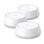 TP-Link Deco BE3600 Wi-Fi 7 Mesh WLAN 3,6 Gbps - 3er Pack: Drei weiße, kompakte Geräte für durchgängiges Wi-Fi 7.