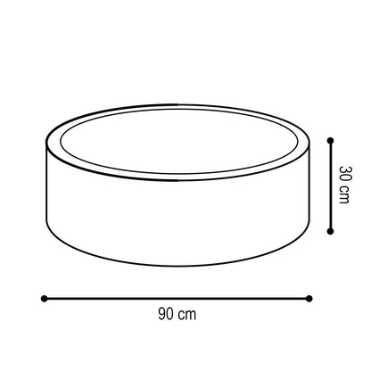 MISIOO Kinder Bällebad Schaumstoff 90x30cm – 200 Bälle