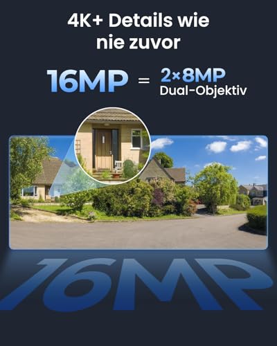 Reolink Duo 3 PoE Aussenkamera 16MP Dual-Objektiv 180° Panorama