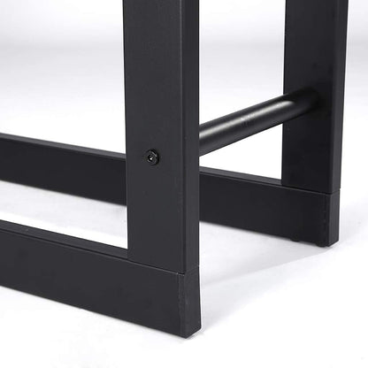Loywe Kaminholzregal Metall - Schwarz 100x25x150cm (LW1087)