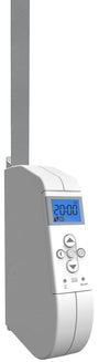 eWickler Comfort eW920 elektrischer Gurtwickler Schwenkwickler. Weißes, schwenkbares Gehäuse. Automatisiert Rolladenantrieb über Gurt mit Wipptaster.