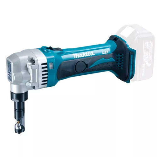Makita DJN161Z Akku-Knabber Li-Ionen 1,6 mm – Solo. Blau-schwarzer Knabber zum präzisen Schneiden von Blechen bis 1,6 mm.