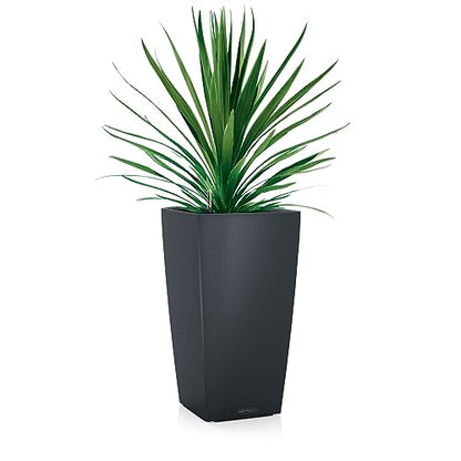 LECHUZA CUBICO Color 40 Blumenkübel mit Bewässerung - Schiefergrau
