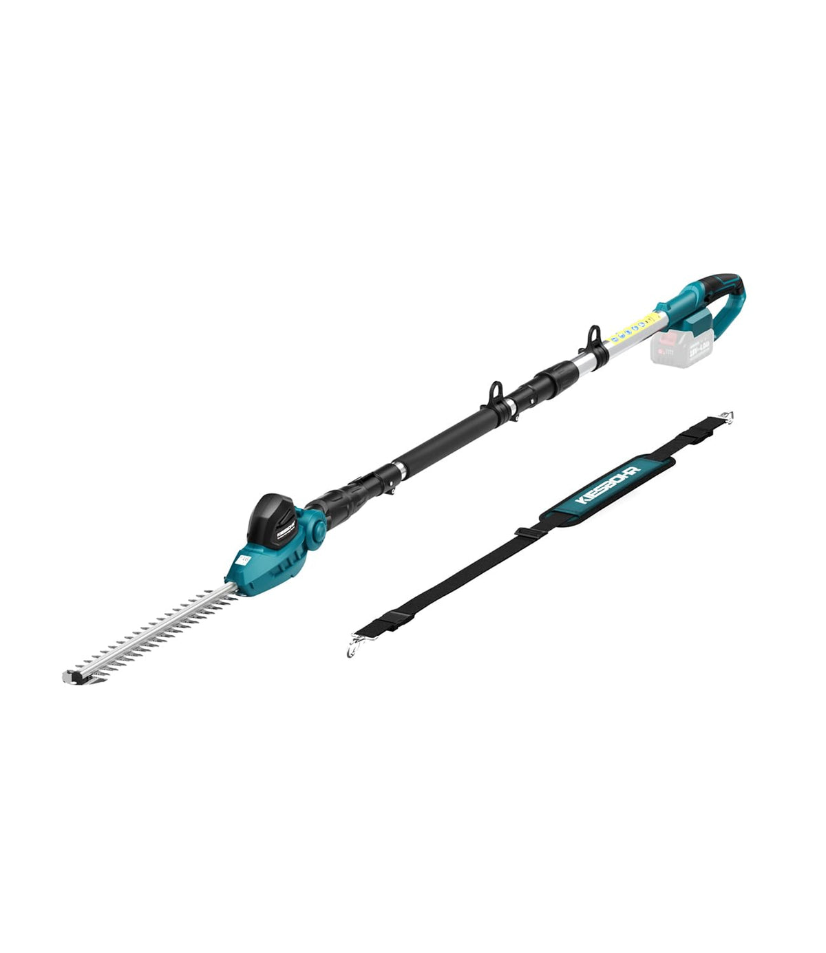 KIESBOHR CSL401 Akku-Teleskop-Heckenschere für Makita 18V, 41 cm mit Teleskopstab und verstellbarem Schneidkopf