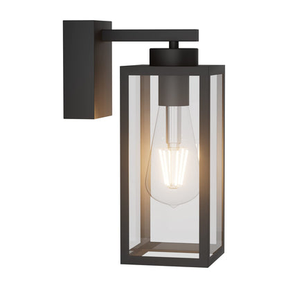 K-Bright Aussenwandleuchte Laterne IP65, schwarz, E27, max. 40 W