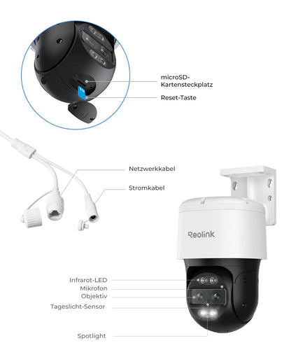 Reolink TrackMix PoE 4K PTZ Überwachungskamera mit Dual-Objektiv