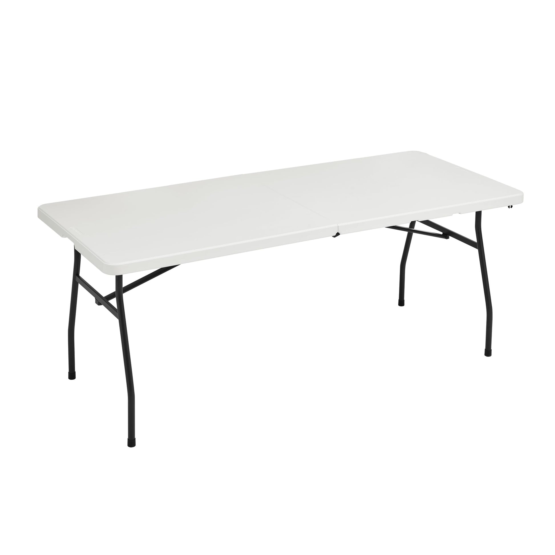 Amazon Basics Klapptisch rechteckig mit Tragegriff 182x75cm Weiss. Für temporäre Arbeits-/Essflächen bei Events.