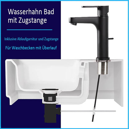 CECIPA MIRAS-B Waschtischarmatur Schwarz mit Zugstange