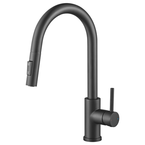CECIPA SOFETIY SERIE Küchenarmatur Matt Schwarz Ausziehbar Hochdruck. Zur flexiblen Wasserversorgung in Küchen mittels Ausziehbrause.