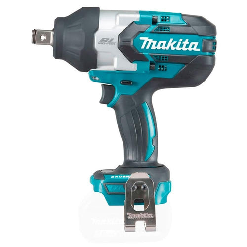 Makita DTW1001Z Akku-Schlagschrauber 18V. Blau-schwarzer Pistolengriff. Löst/zieht kraftvoll Muttern und Schrauben.
