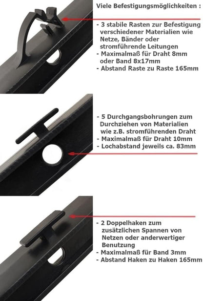 Übersteigschutz für Doppelstabmattenzaun, 10er-Set Katzenstopp