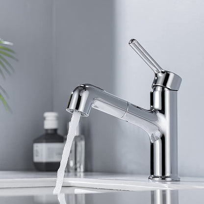 ONECE Waschtischarmatur Ausziehbar mit Brause - Chrom