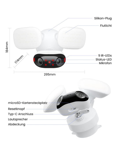 Reolink Elite Floodlight WiFi 4K Überwachungskamera mit Flutlicht
