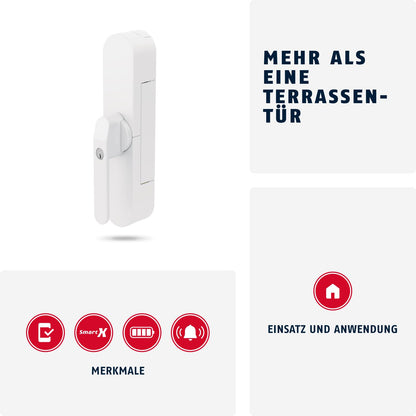 ABUS WINTECTO One Fenstergriff Smart mit Alarm Weiss gleichschliessend