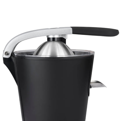 H.Koenig AGR82 Elektrische Zitruspresse, 160 W, Edelstahl, Schwarz
