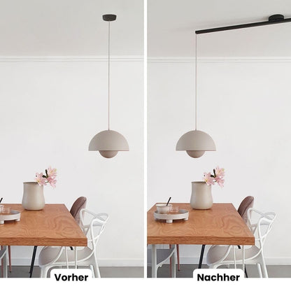 Lightswing® Single Aufhängesystem Hängelampe - Matt Schwarz 90cm