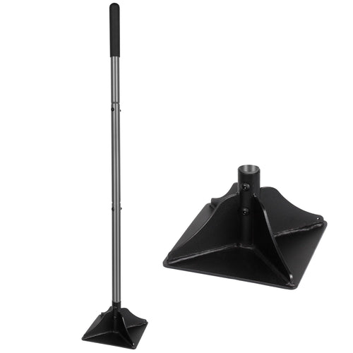 Walensee Stahlstampfer GS001 mit 122 cm Stahlgriff, 20,3 x 20,3 cm – Stahlkopf und Gummigriff