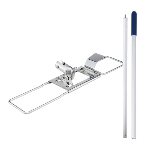Ha-Ra Bodenexpress 42cm Bodenwischer – Edelstahl Alu-Stiel, rechteckig, silberfarben. Zur effizienten Bodenreinigung.