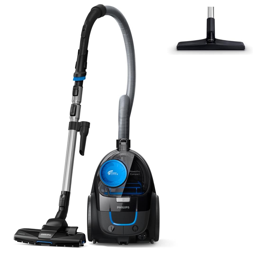 Philips PowerPro Compact beutelloser Staubsauger FC9331/09 schwarz. Kompakter Bodensauger, schwarz. Zyklontechnologie für Bödenreinigung.