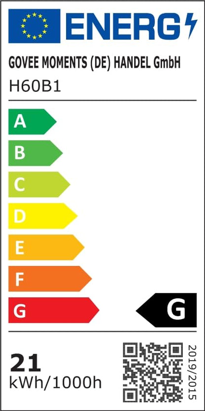 Govee Deckenfluter LED Stehleuchte – RGBWWIC Matter Schwarz 170cm