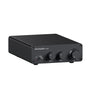 Fosi Audio TB10D 600W 2-Kanal Mini HiFi Stereo Verstärker. Schwarz, rechteckig. Verstärkt Stereo-Audio für passive Lautsprecher.