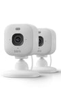Blink Mini 2K+ Überwachungskamera mit Farbnachtsicht, 2er-Set, Weiss – kompakte Kameras mit Standfuss