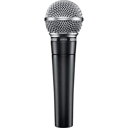 Shure SM58-LC Dynamisches Gesangsmikrofon – ohne Kabel. Schwarzes Handmikrofon mit silbernem Gitter. Nierencharakteristik für Live-Gesang.