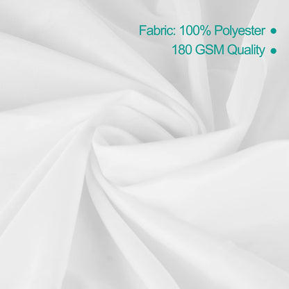 EMART Tischdecke Weiss 6er-Pack, rechteckig, 152 x 260 cm, Polyester